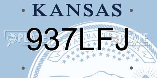 937LFJ Kansas License Plate