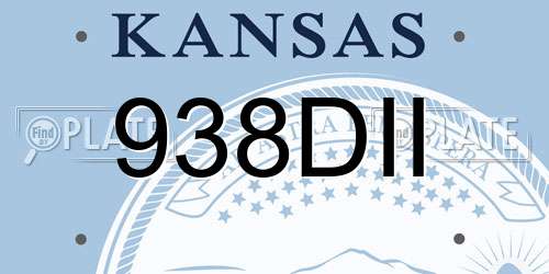 938DII Kansas License Plate