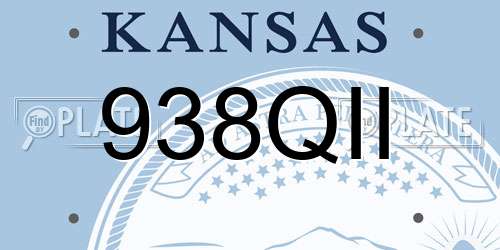 938QII Kansas License Plate