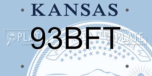 93BFT Kansas License Plate