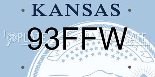 93FFW Kansas License Plate
