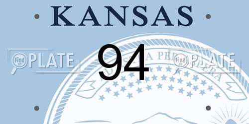 94 Kansas License Plate