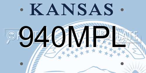 940MPL Kansas License Plate