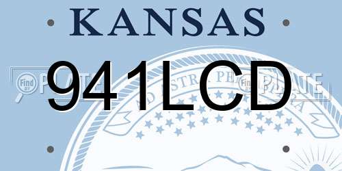941LCD Kansas License Plate