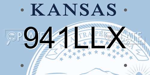 941LLX Kansas License Plate