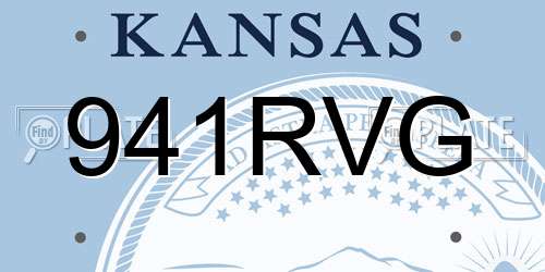 941RVG Kansas License Plate