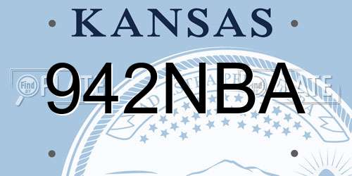 942NBA Kansas License Plate