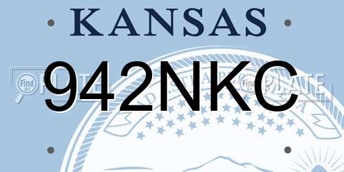 942NKC Kansas License Plate