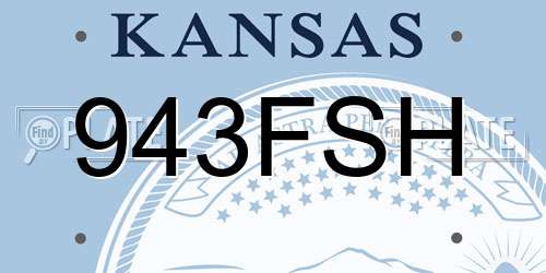 943FSH Kansas License Plate