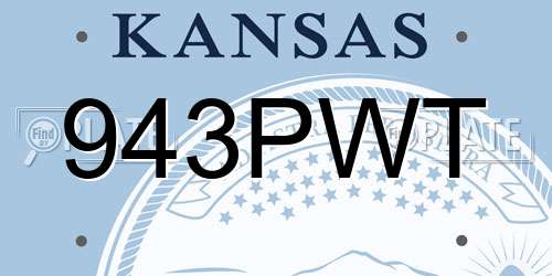 943PWT Kansas License Plate
