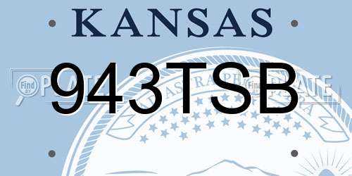943TSB Kansas License Plate