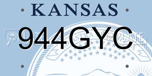 944GYC Kansas License Plate
