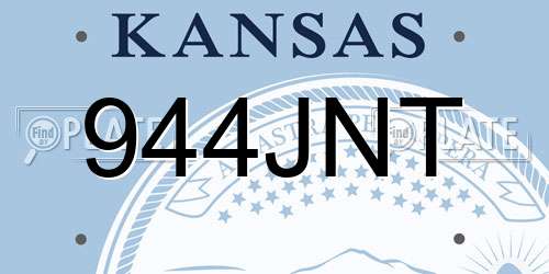 944JNT Kansas License Plate