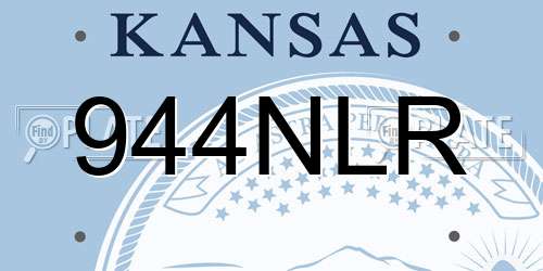 944NLR Kansas License Plate