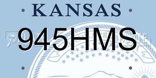 945HMS Kansas License Plate