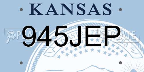 945JEP Kansas License Plate