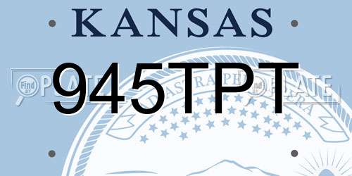 945TPT Kansas License Plate