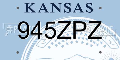 945ZPZ Kansas License Plate