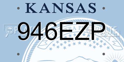 946EZP Kansas License Plate