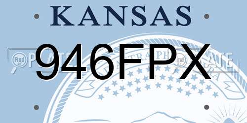 946FPX Kansas License Plate