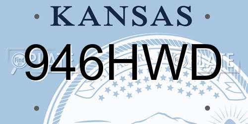 946HWD Kansas License Plate