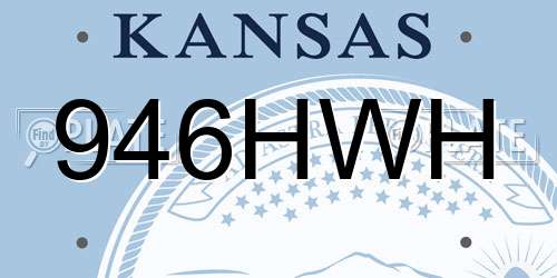 946HWH Kansas License Plate