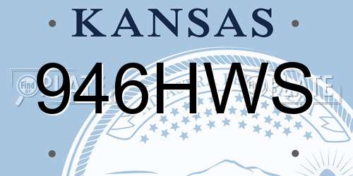 946HWS Kansas License Plate