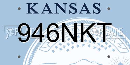 946NKT Kansas License Plate