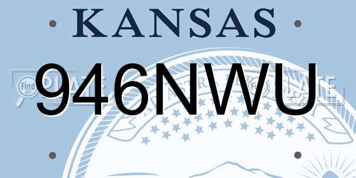 946NWU Kansas License Plate