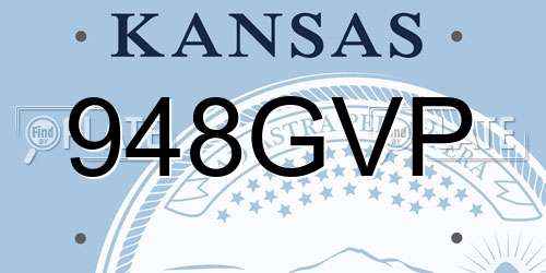 948GVP Kansas License Plate