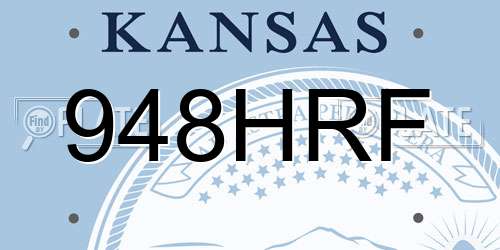 948HRF Kansas License Plate