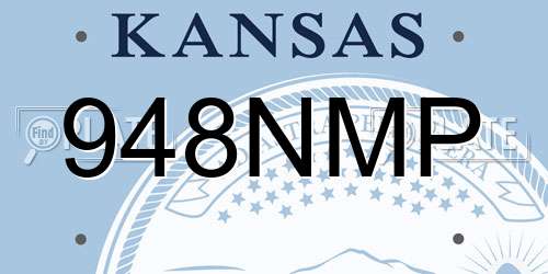 948NMP Kansas License Plate
