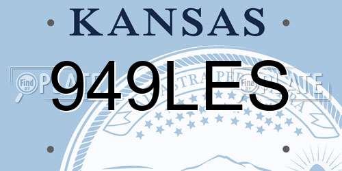 949LES Kansas License Plate