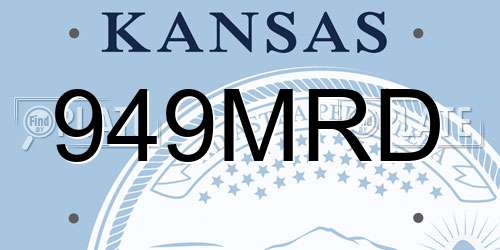 949MRD Kansas License Plate