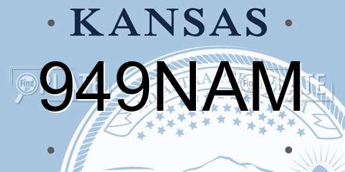 949NAM Kansas License Plate
