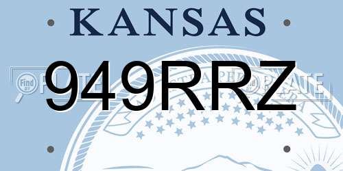 949RRZ Kansas License Plate