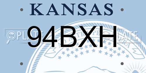 94BXH Kansas License Plate