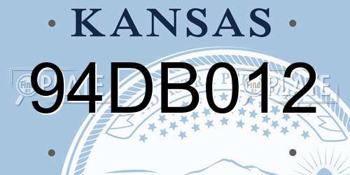 94DB012 Kansas License Plate