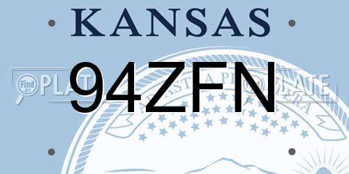 94ZFN Kansas License Plate