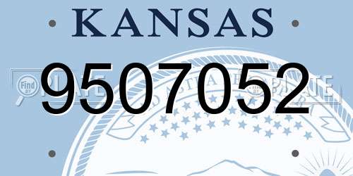 9507052 Kansas License Plate