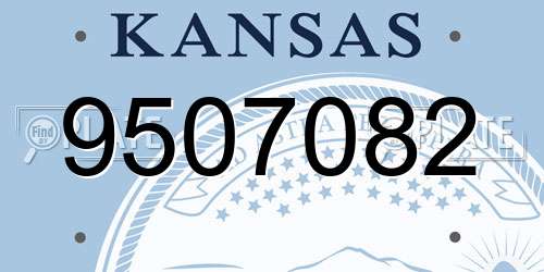 9507082 Kansas License Plate