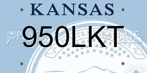 950LKT Kansas License Plate