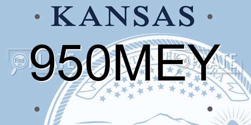950MEY Kansas License Plate