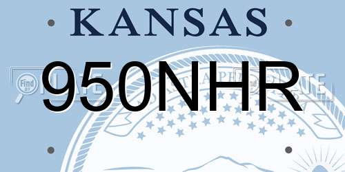 950NHR Kansas License Plate