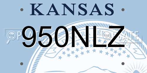 950NLZ Kansas License Plate
