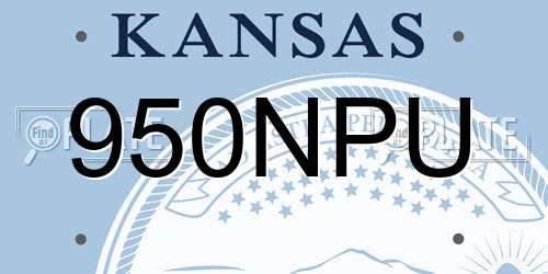 950NPU Kansas License Plate
