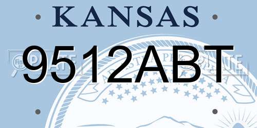 9512ABT Kansas License Plate
