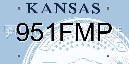 951FMP Kansas License Plate