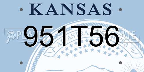951T56 Kansas License Plate
