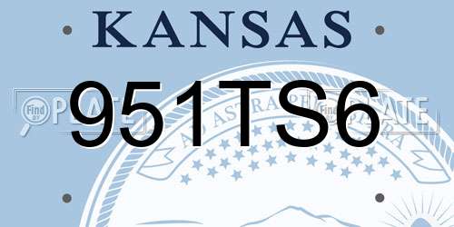 951TS6 Kansas License Plate